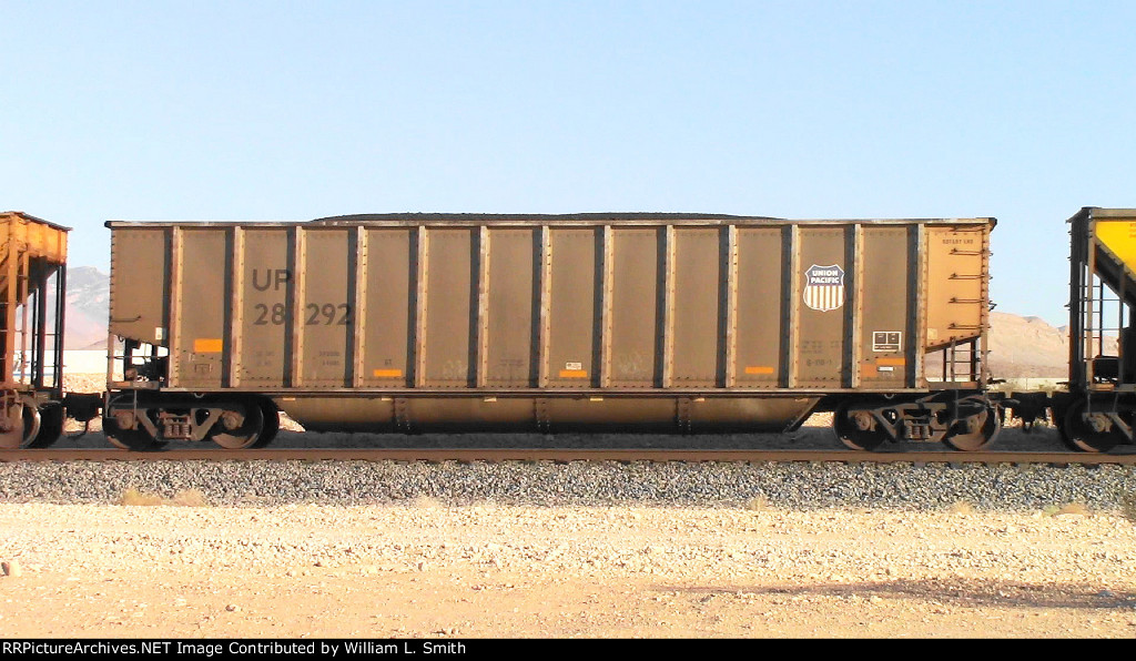 WB Loaded Coal Hooper Frt at Erie NV W-Pshr -74